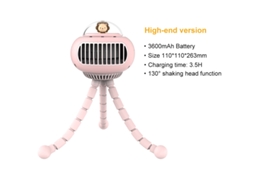 Mini Ventoinha WEIMAI Portátil Flexível Recarregável 130º Rotação Automática