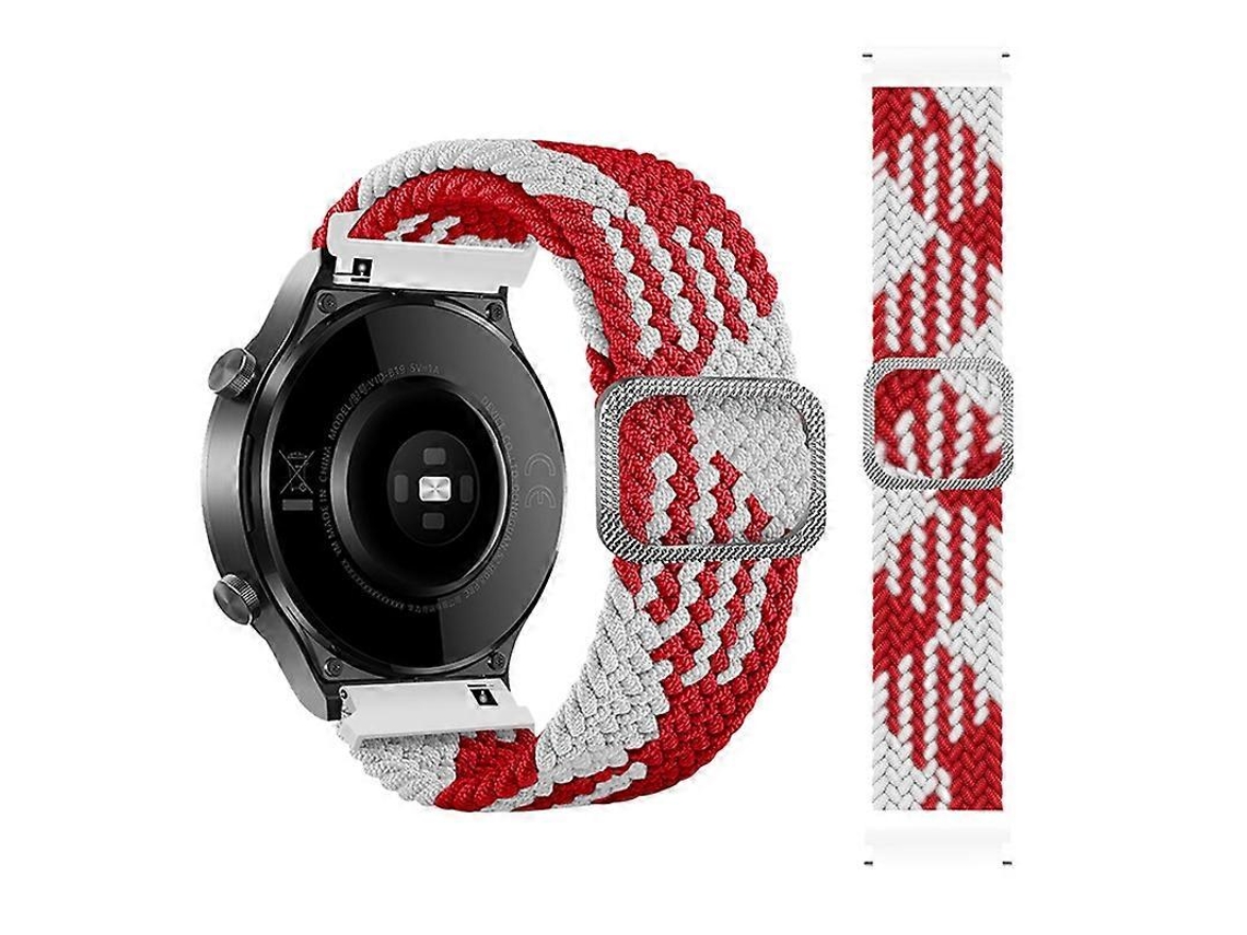 Pulseira De Nylon Trançado Ajustável E Elástica Para Samsung Galaxy Watch Active (arco-íris)