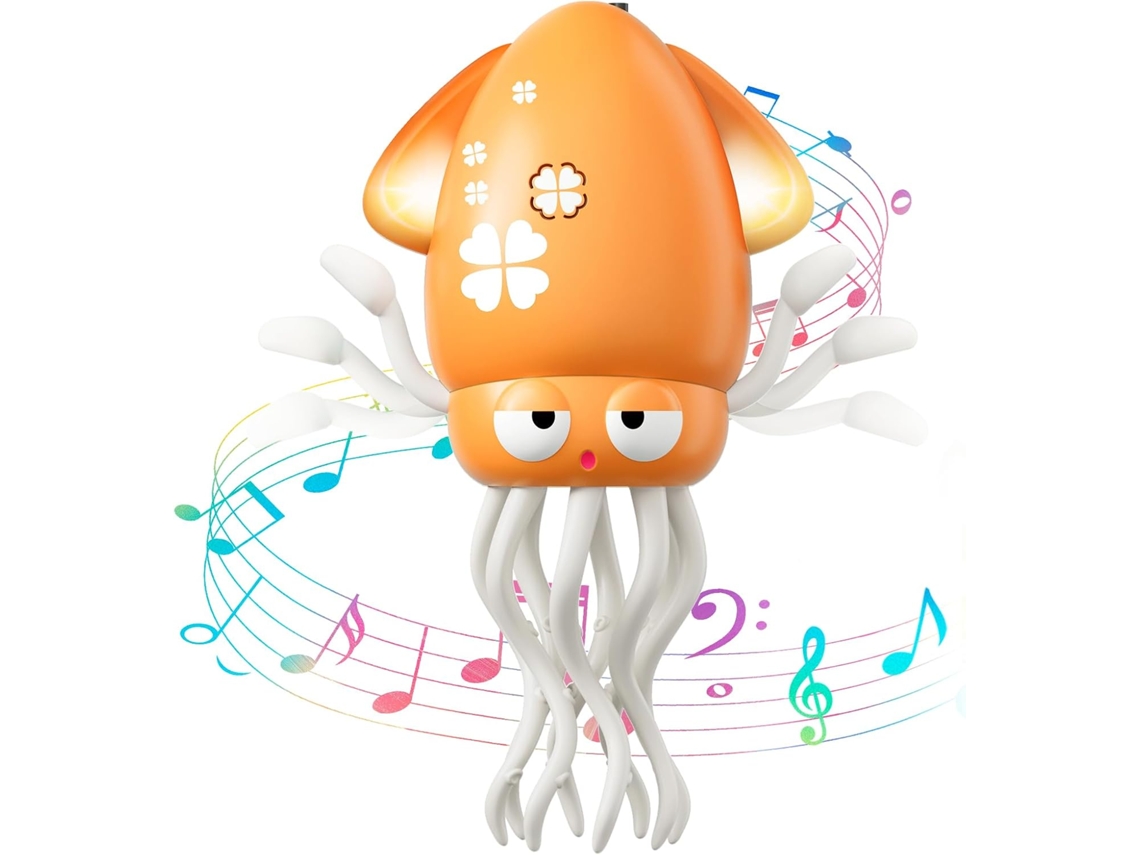 Brinquedo De Bebê Lula Dançante, Brinquedo De Bebê Lula Musical Mágico E Dançante Recarregável Para Crianças De 3 A 10 Anos (cor Laranja)
