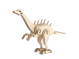 Quebra-cabeça 3d De Madeira Do Therizinosaurus Do Período Jurássico. Dimensões: 318 X 70 X 205 Mm. Total De 39 Peças. Dimensões: 32 X 7 X 21 Cm.