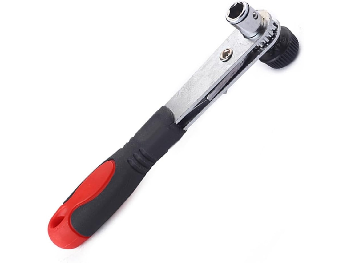 Mini Chave De Catraca Com Encaixe De 1/4" (6,35 Mm), Cabo De Plástico E Soquete De Liberação Rápida.