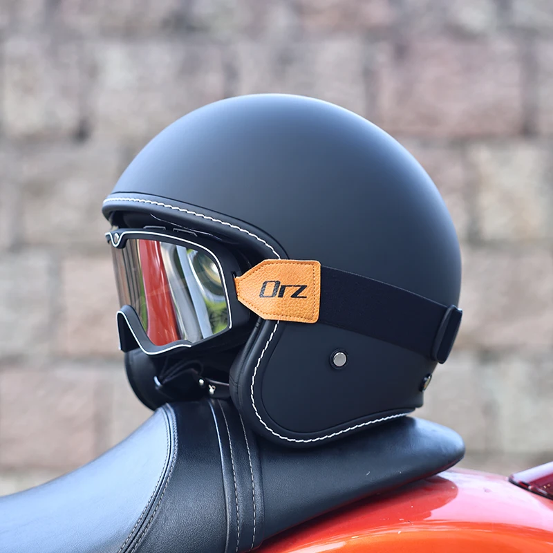 (xl) Capacete De Motocicleta 3/4, Certificado Dot, Casco Em Abs