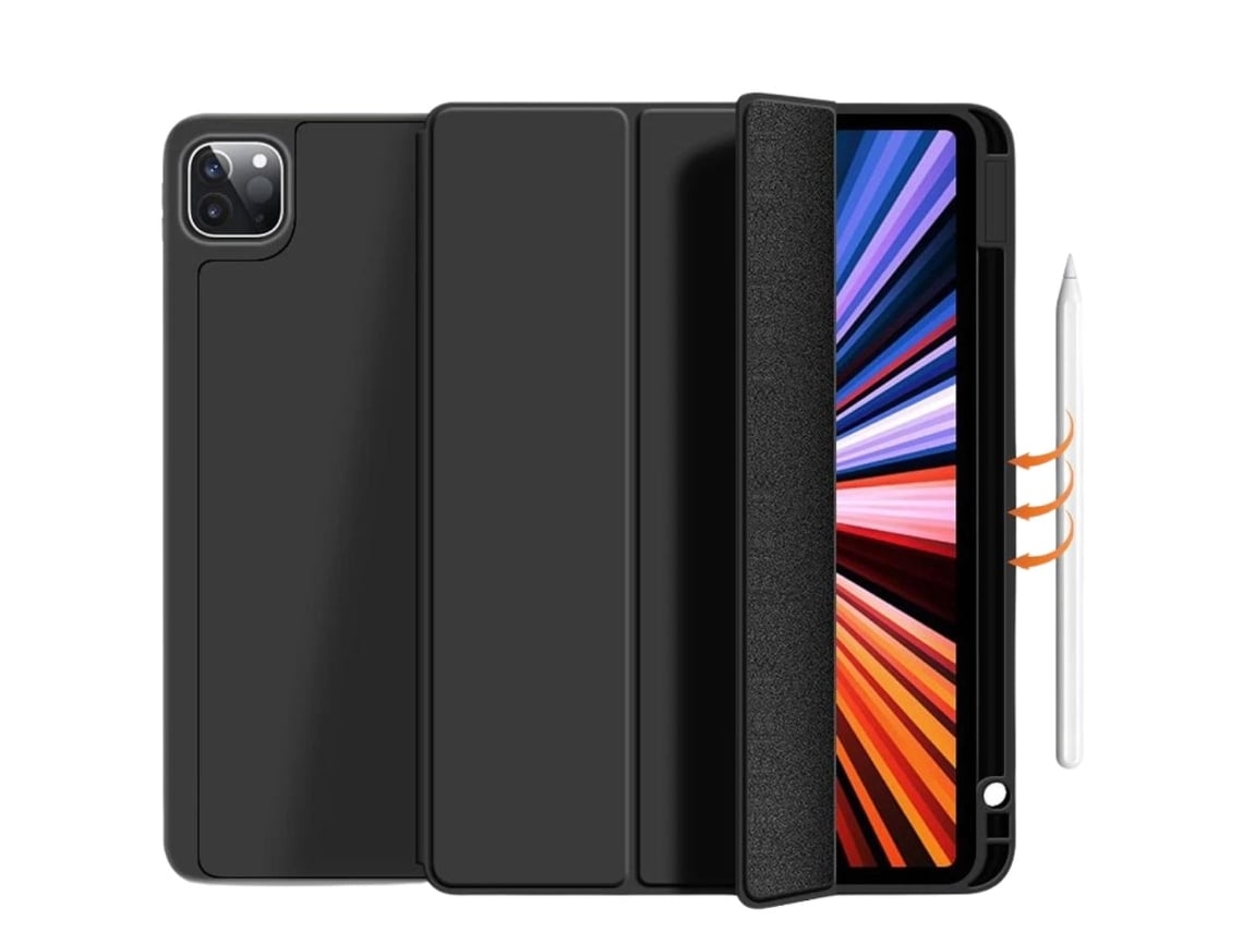 Capa Folio com Suporte Apple Pencil para Ipad 9.7 2017 5º Ger Preto