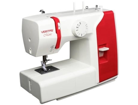Máquina de Costura Braço Livre Veritas Marie Branca E Vermelha 13 Programas Amostra