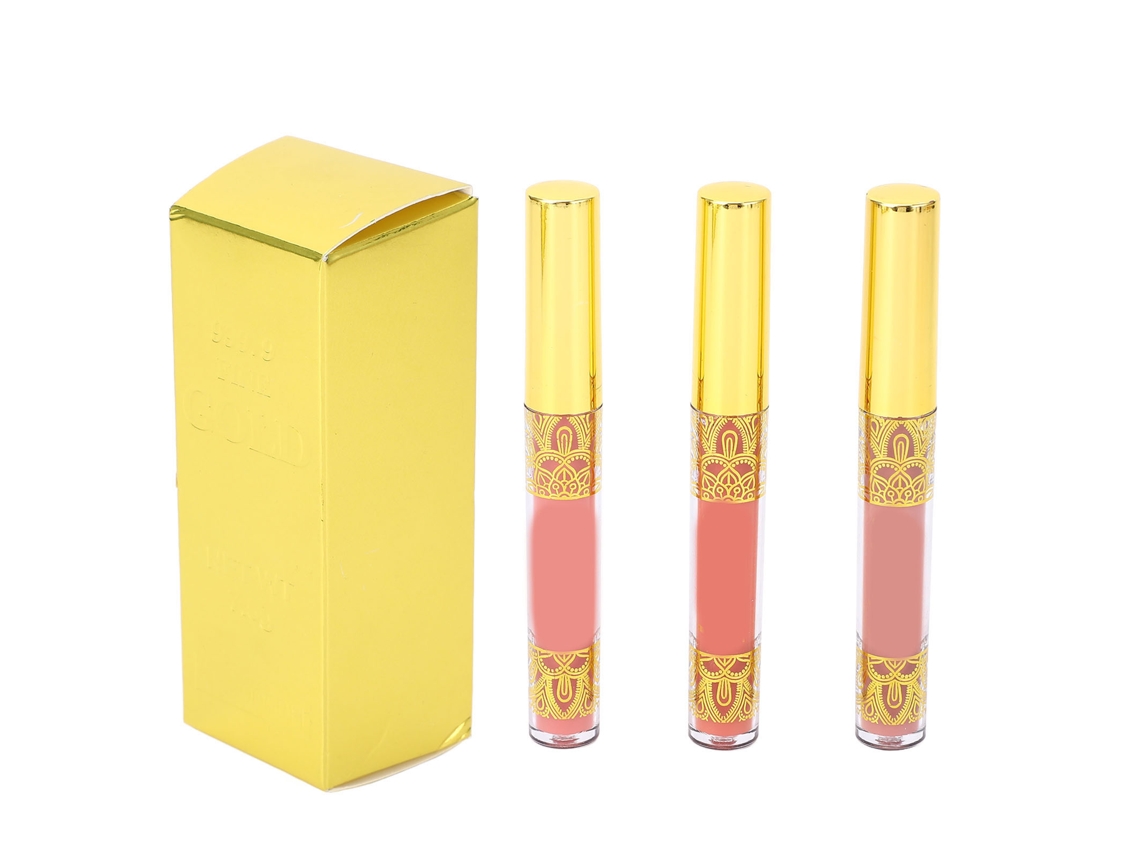 3pcs Labial Mate Brillo Largo Duración 2.5ml No Se Adhiere A Vasos Ligero Impermeable Crema Labial Suave Mate 07 08 09