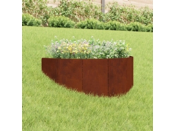 Vidaxl Acabamento Para Gramado 100 X 45 Cm Aço Ferro Enferrujado