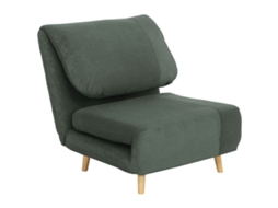 Cama de Poltrona 2 em 1 com Apoio de Cabeça Ajustável em Veludo Cotelê Verde MARCA