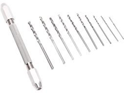 Conjunto De Furadeira Manual Dupla Em Latão, 0,5-3,2 Mm, Com 2
