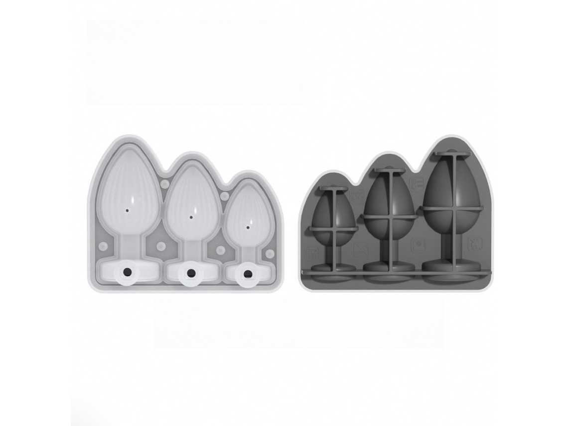 Divertida Forma De Silicone Para Bolas De Gelo Com Tampa, Ideal Para Cocktails De Whisky, Sumos E Outras Bebidas Cinza Hexinyigjly