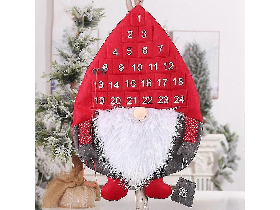 Calendário De Advento Natalício Com Pai Natal E Rena