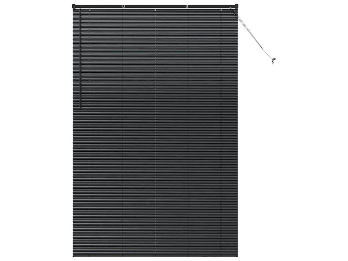 Conjunto 1 Persianas Venecianas Vidaxl Preto Alumínio (220 X 145 Cm)
