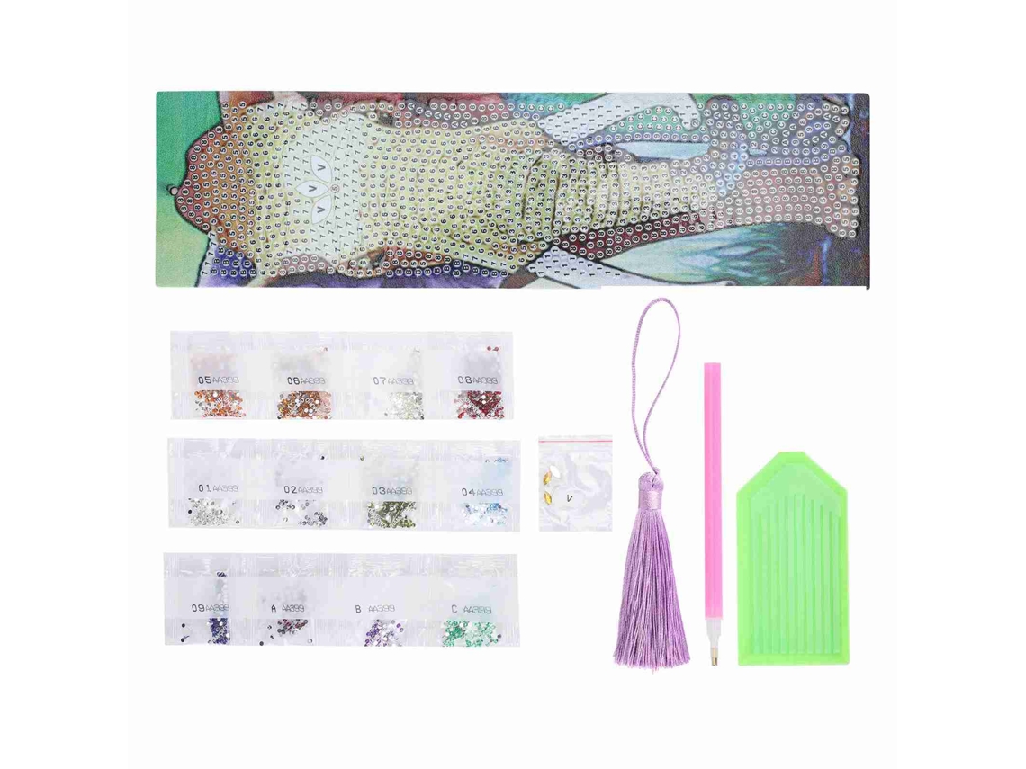 Marcador de Livro Diy Diamantes Padrão Elefante