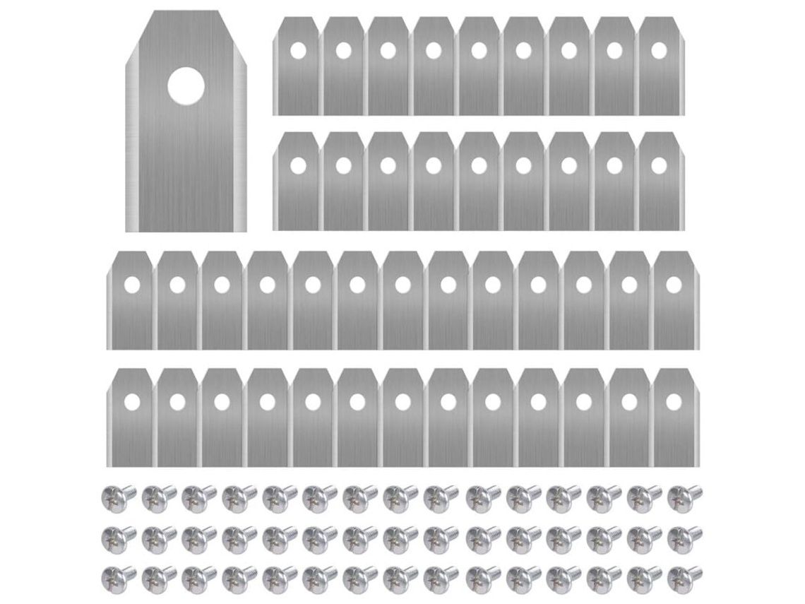 45 X Lâminas De Substituição Em Titânio, Lâminas Para Cortador De Grama Husqvarna Automower, Gardena, Yardforce, Robótico, Resistente Com (3g/0,75mm)