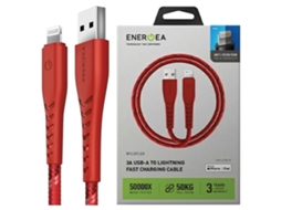 Cabo Energea Nyloflex Usb Para Carregamento E Sincronização Lightning C89 Mfi 1,5m Iphone