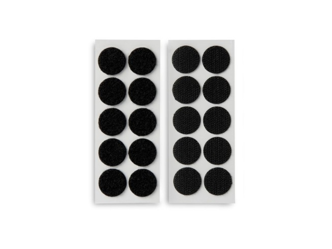 Discos Adesivos De Fecho De Velcro Ø20mm Preto 2146 3 Inofix