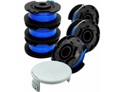 Carretel De Recorte Para Ryobi One+ 18v, 24v E 40v, 6 Carretéis E 1 Tampa, 3,4m, 1,65mm