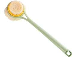 Escova De Banho Dupla Face Com Cabo Longo Para Esfoliação Corporal, Acessório De Banheiro Ergonômico Em Nylon Macio Para