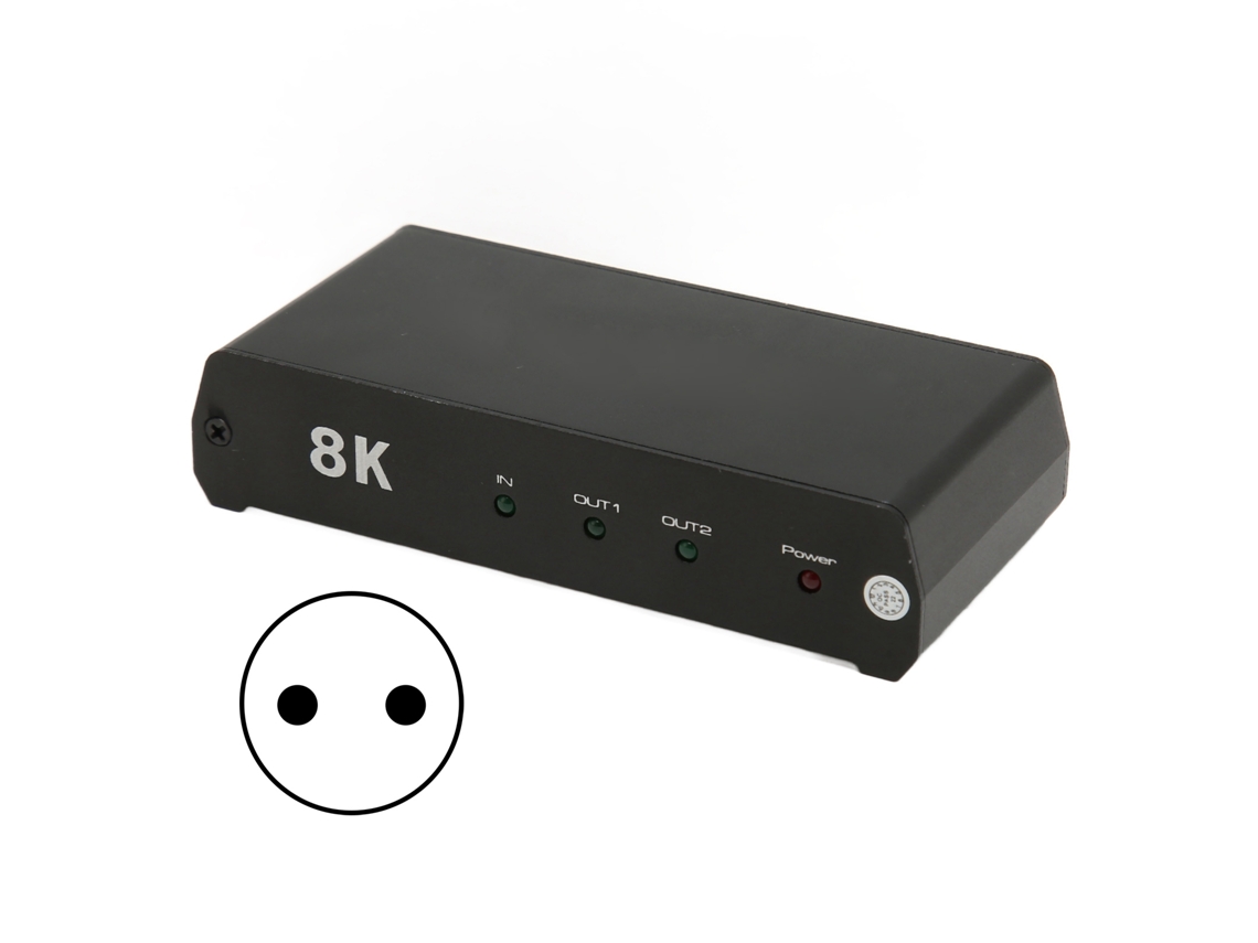 Hdmi Splitter EOOCOO (1 Entrada 2 Saídas 8k60hz Hdr)