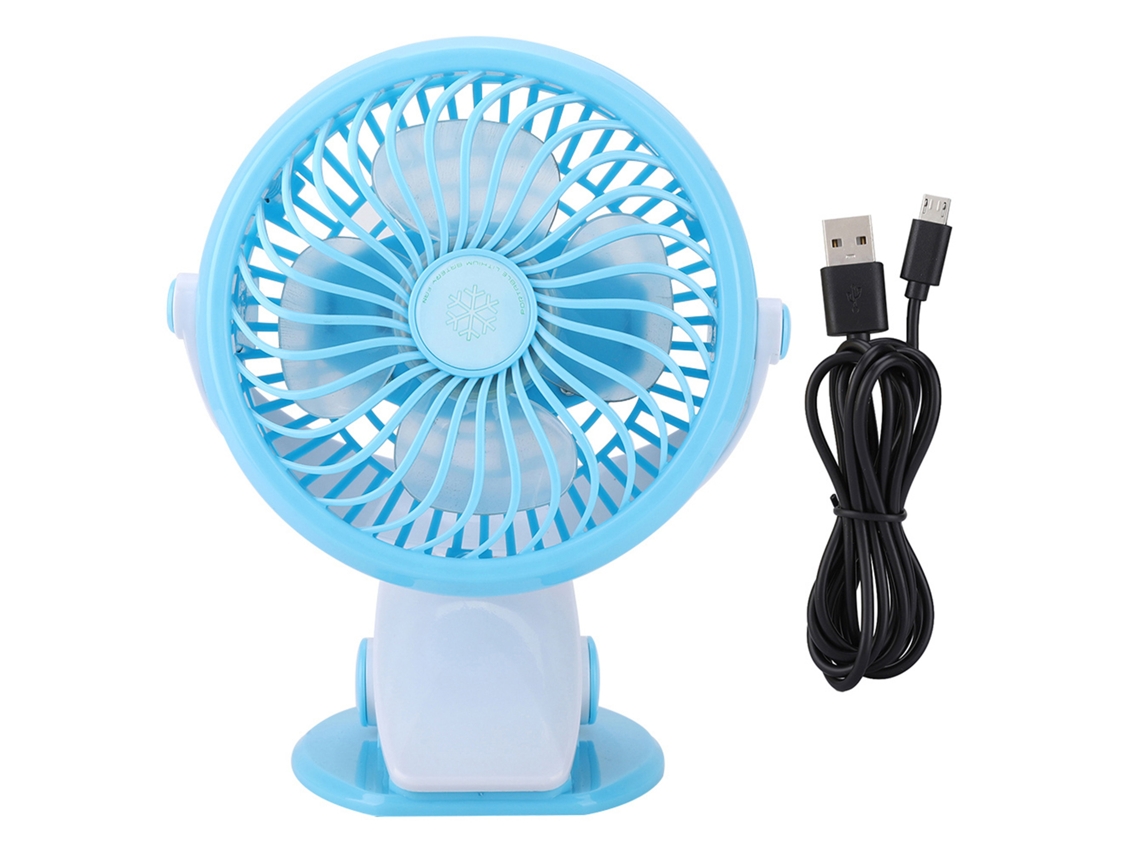 2026zentro-ventilador De Mesa Usb Mini Portátil Silencioso Com Clip Para Casa Escritório Dormitório Azul