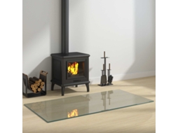 Vidaxl Placa De Vidro Para Lareira Transparente 120 X 60 Cm Vidro