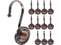 Conjunto De 12 Ganchos Ferro Para Cortina Chuveiro Com Design