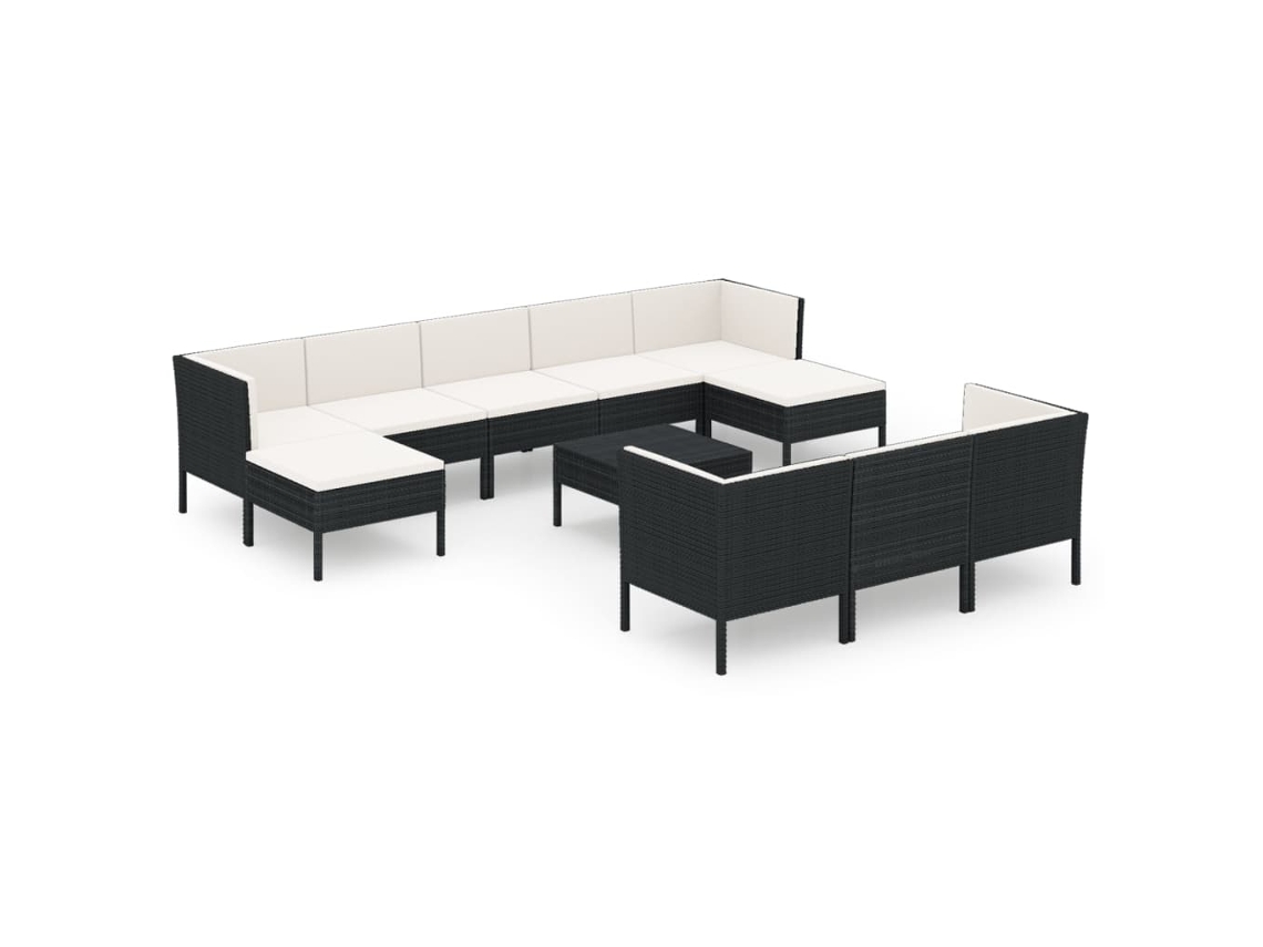 Conjunto Lounge Jardim 12 Pcs com Almofadões Verdes MAISON EXCLUSIVE