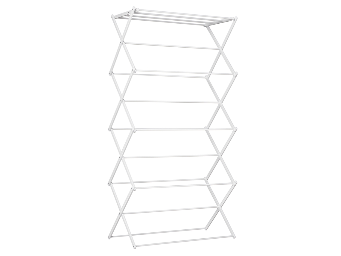 Wäscheständer Folding 8 - Stufiger Trockengestell Turmtrockner Turmwäscheständer Trockenständer Metal Plastic White 74 X 35 X 144 Cm