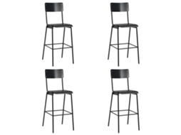 Bar Stool, Bar Stools Vidaxl Preto Madeira (n/a)
