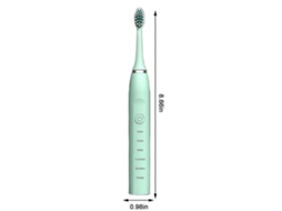 Escova De Dentes Elétrica Com 6 Cabeças De Escova, 5 Modos De Limpeza, Temporizador Inteligente De 20 Velocidades, Classificação Ipx7 - Escova De