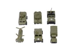 Primerox 6pcs/set Modelos de Veículos Militares 1:64 com Função de Puxar para Trás, Brinquedos de Carro para Crianças