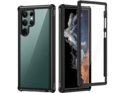 Película de Ecrã Ultra Párachoque Robusto para Samsung Galaxy S22 Ultra HONGWE. Preto