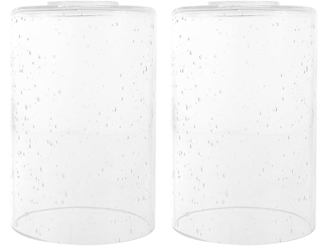 Conjunto De 2 Abajures De Vidro Cilíndricos Para Luminárias Pendentes, Acessório Decorativo Para Lâmpadas