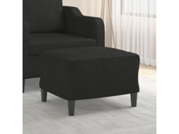 Vidaxl Apoio De Pés 60x50x41 Cm Tecido Preto