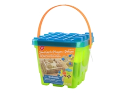Conjunto De Brinquedo De Castelo Para Brincar Na Praia Com Acessórios E 21 Peças De Moldes De Areia. Play