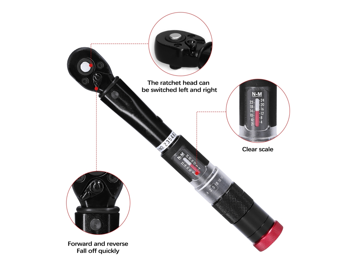 Laxiscreed Kit De Chaves De Torque Com 11 Peças, Maleta E Libertação Rápida, Perfeito Para Manutenção Doméstica E Automóveis