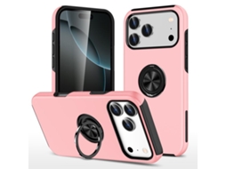 Capa Para Iphone 17 Pro Com Suporte De Anel Magnético E Tpu, Design Invisível.