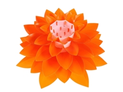 Lustre Lotus De Seis Andares, Luminária Suspensa Diy, Abajur Para Teto, Decoração Quarto, Quebra-cabeça, Moderno (laranja)-aquaforge