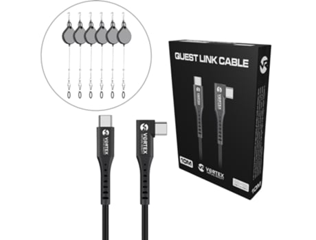 Jogo de Cabos USB-C de 10 M + Ganchos de Suspensão para Cabos Oculus Quest 2 VORTEX VR