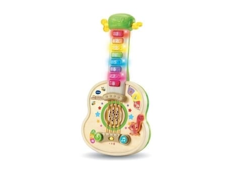 Guitarra Mágica Vtech com Luz (Brinquedo com peça de madeira certificada FSC)