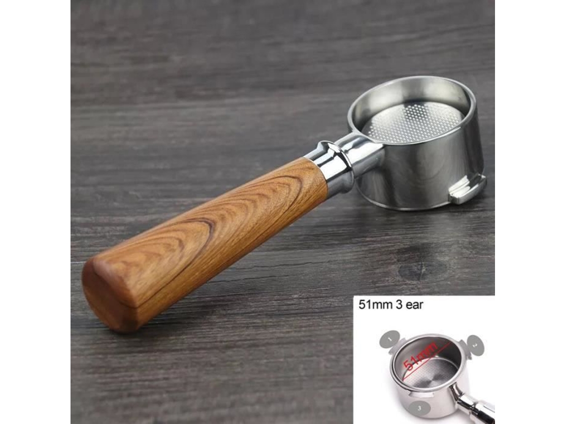 Moedor de Café Filtro de Café Sem Fundo para Delonghi 51Mm Aço Inoxidável para Delonghi Ec680-Ec685 Tipo Beige-51Mm