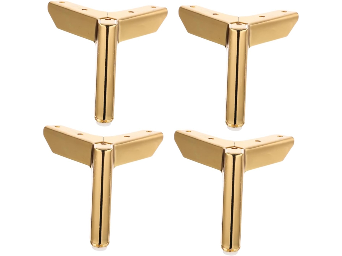 Conjunto De 4 Pés Triangulares Metal Para Móveis, Como Sofás E Armários, Com Alta Capacidade De Carga E Robustez
