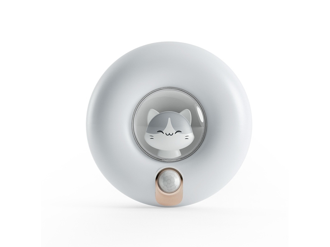 Lurelia Luminária Noturna Led Donut Kitten Inteligente Com Sensor De Indução Corporal