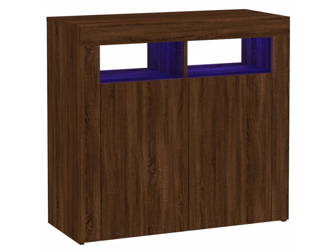 Sideboard, Sideboards Vidaxl Marrom Madeira Processada (80 X 35 X 75 Cm)