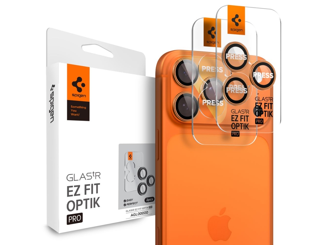Protetor De Câmera Spigen Optik Pro Para Iphone 14 Pro Max, 15 Pro Max E 16 Pro.