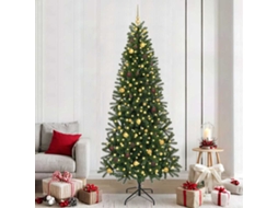 Vidaxl Árvore De Natal Artificial Com 300 Leds Verde 240 Cm Pe E Pvc