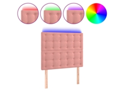 Led Headboard, Led Headboards Vidaxl Cor-de-rosa Veludo (80 X 5 X 118/128 Cm)