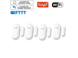 Sensor De Porta Inteligente Wi-fi Com Detector De Porta Aberta/fechada, Notificações Por Aplicativo Wi-fi E Alarme De Segurança. Compatível Com A