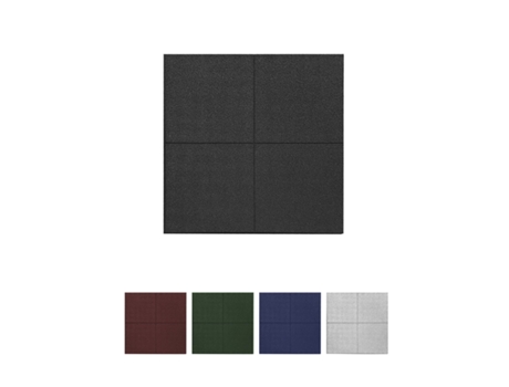 Telha de borracha antivibração | Especial para Exterior e Ginásios | Caos Infantil | Fitness Vermelho 100 x 100 x 2 cm