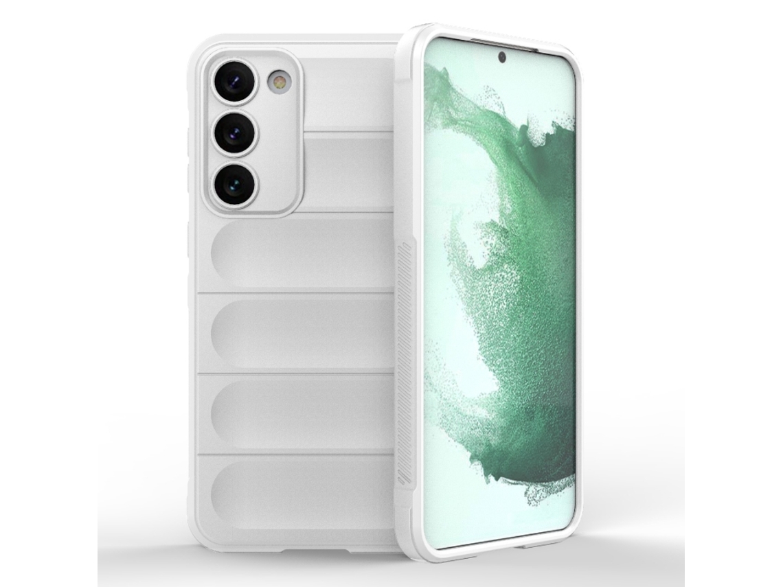 Capa Halinuia Para Samsung Galaxy S23 5g Magic Shield Tpu Flanela Branca (proteção Integral, Interior Em Flanela)