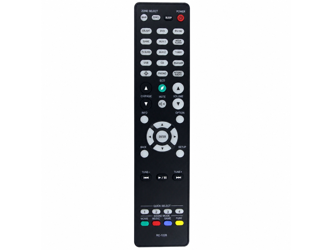 Comando À Distância Rc-1228 Compatível Com Recetor Av Denon_dae
